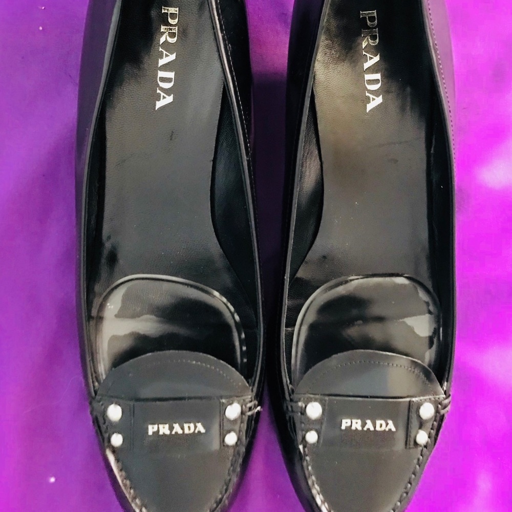 Authentic Prada Black Shoes 40 fits 9-9.5
